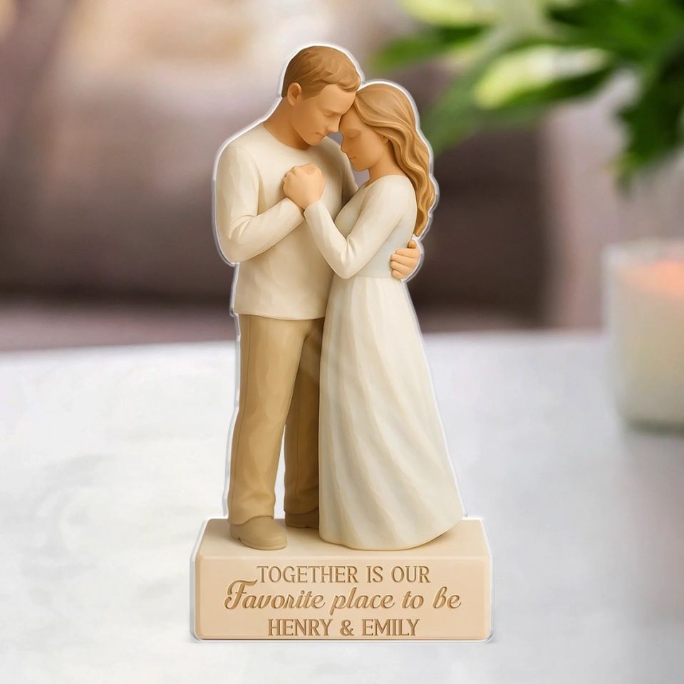 Custom Shaped Acrylic Plaque - Personalized Anniversary Wedding Gifts