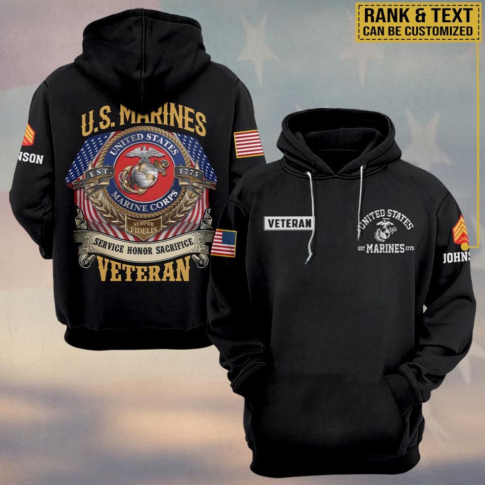 United States Veteran 3D Hoodie