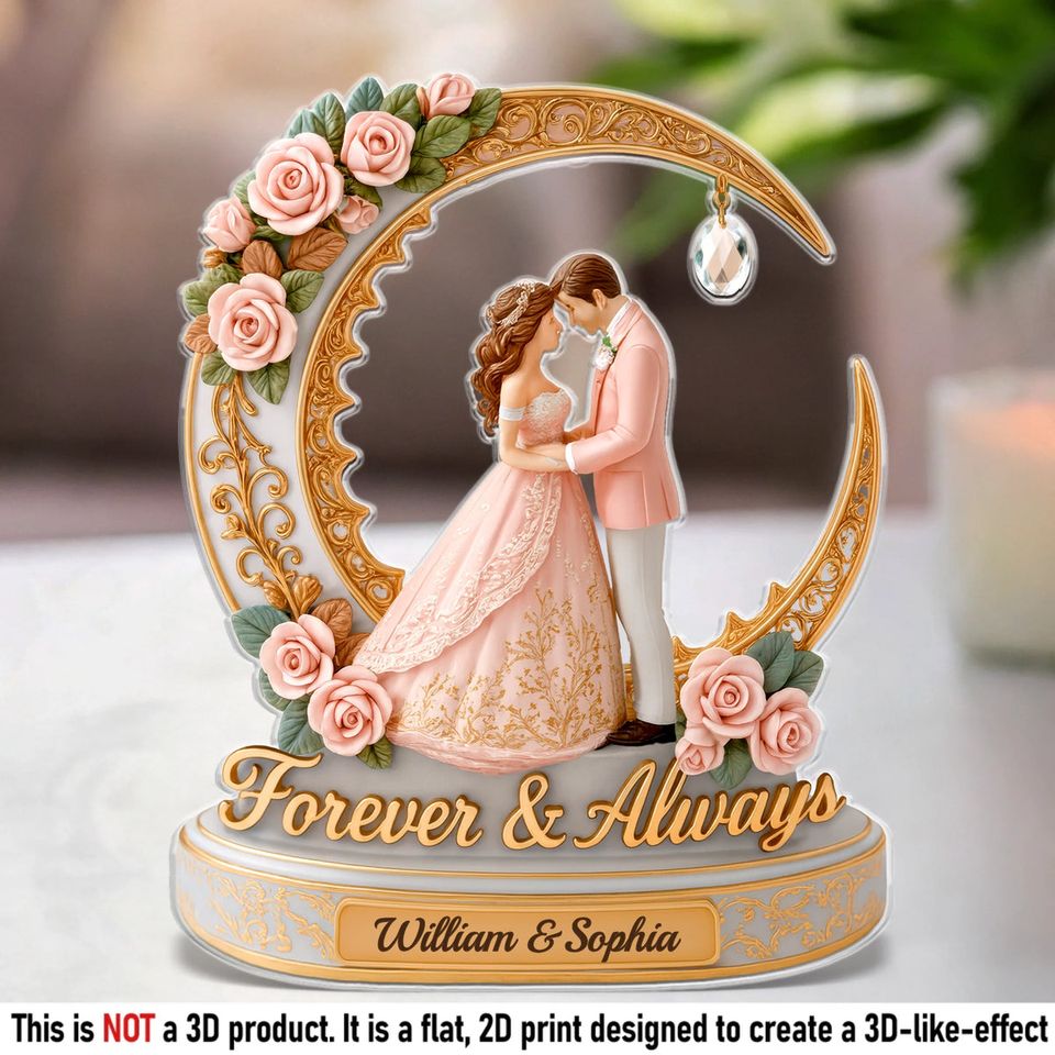 Custom Acrylic Plaque - Personalized Anniversary Wedding Gifts