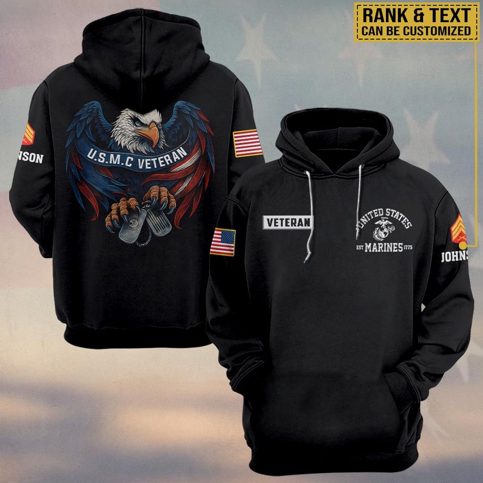 United States Military Eagle 3D Hoodie