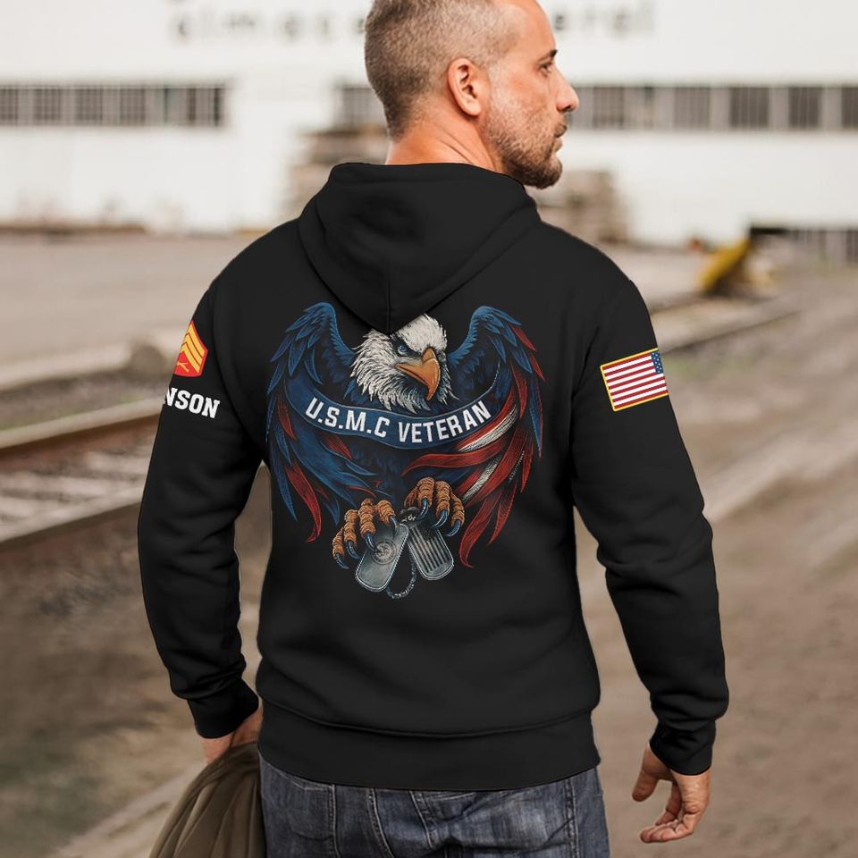 United States Military Eagle 3D Hoodie