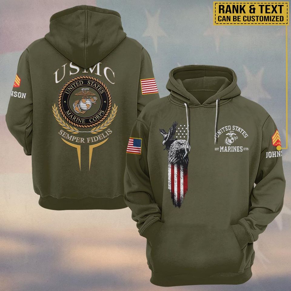 United States Military Motto 3D Hoodie