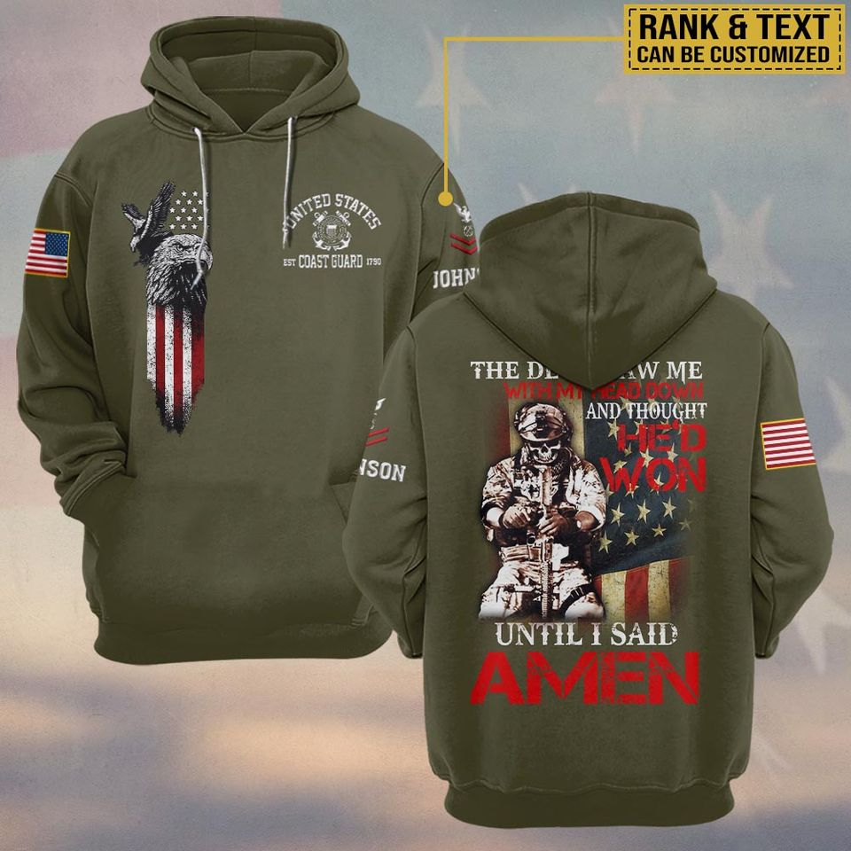 The Devil Saw Me With My Head Down And Thought He’d Won Until I Said Amen 3D Hoodie