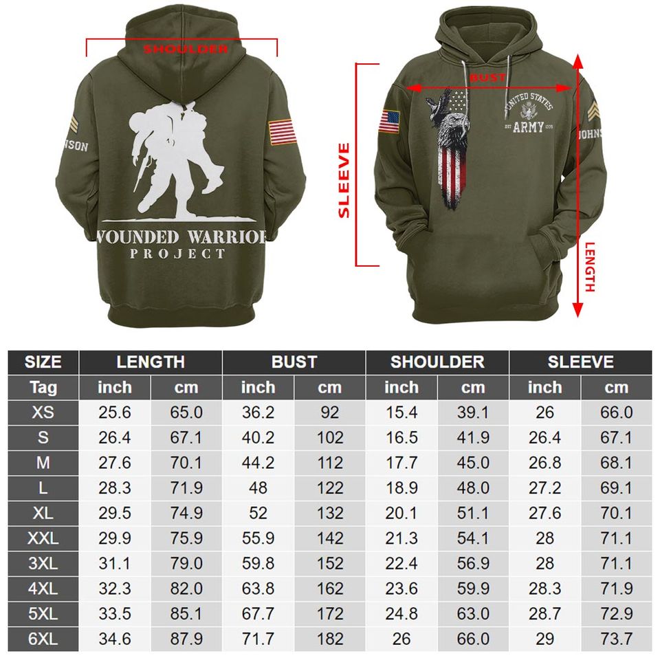 Wounded Warrior Project 3D Hoodie