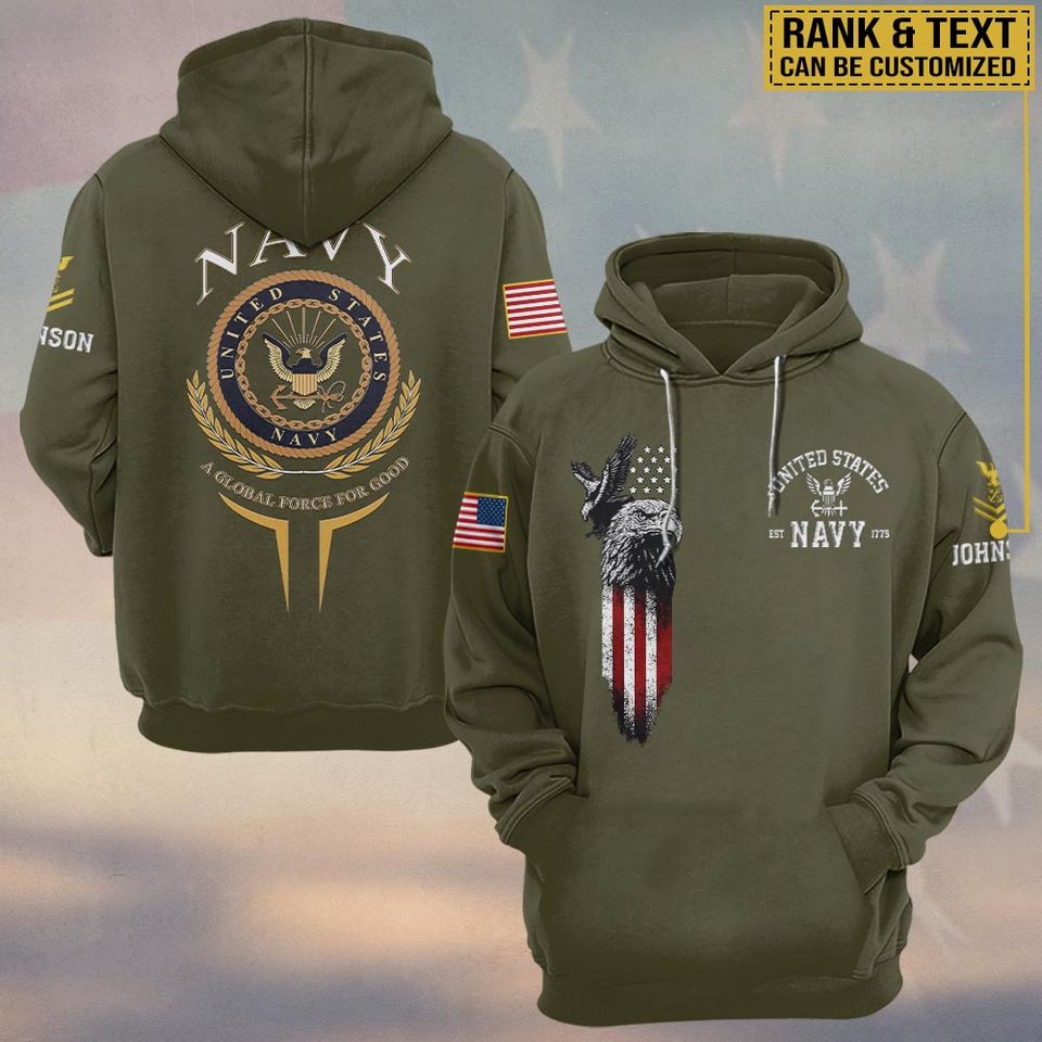 United States Military Motto 3D Hoodie