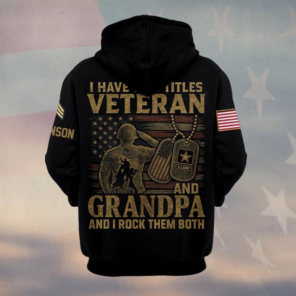 Customized U.S Veteran 3D Hoodie