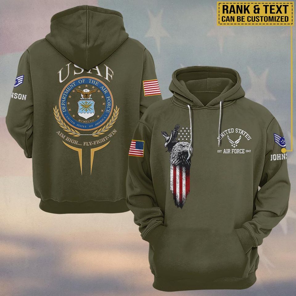 United States Military Motto 3D Hoodie