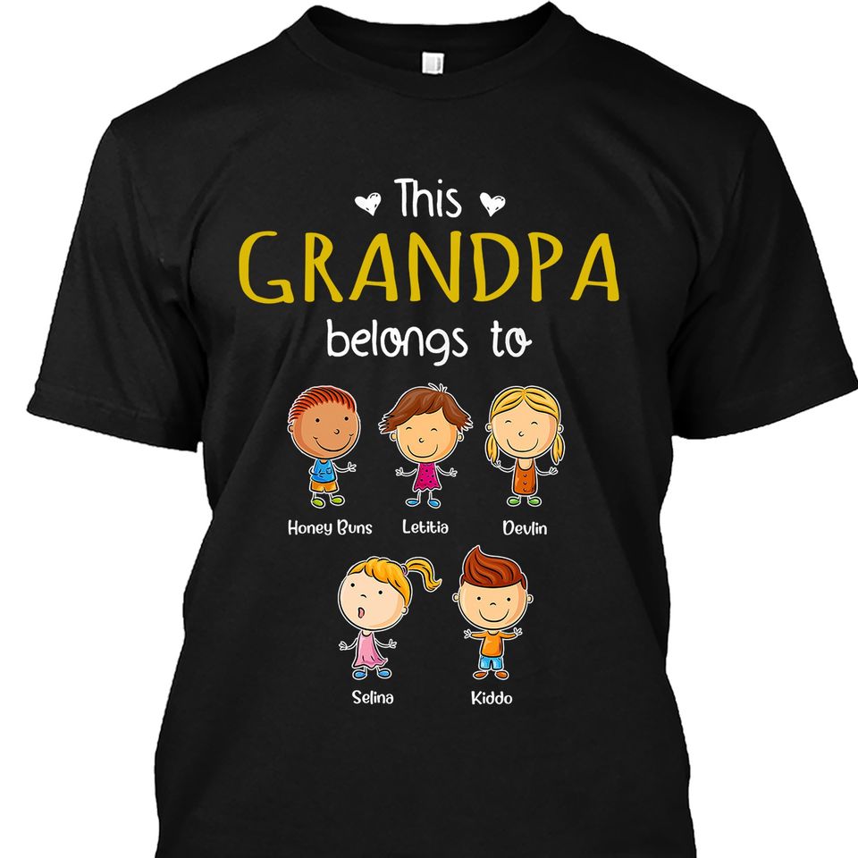 Personalized Dad Grandpa T Shirt, Fathers Day Gifts, Grandpa's Gift