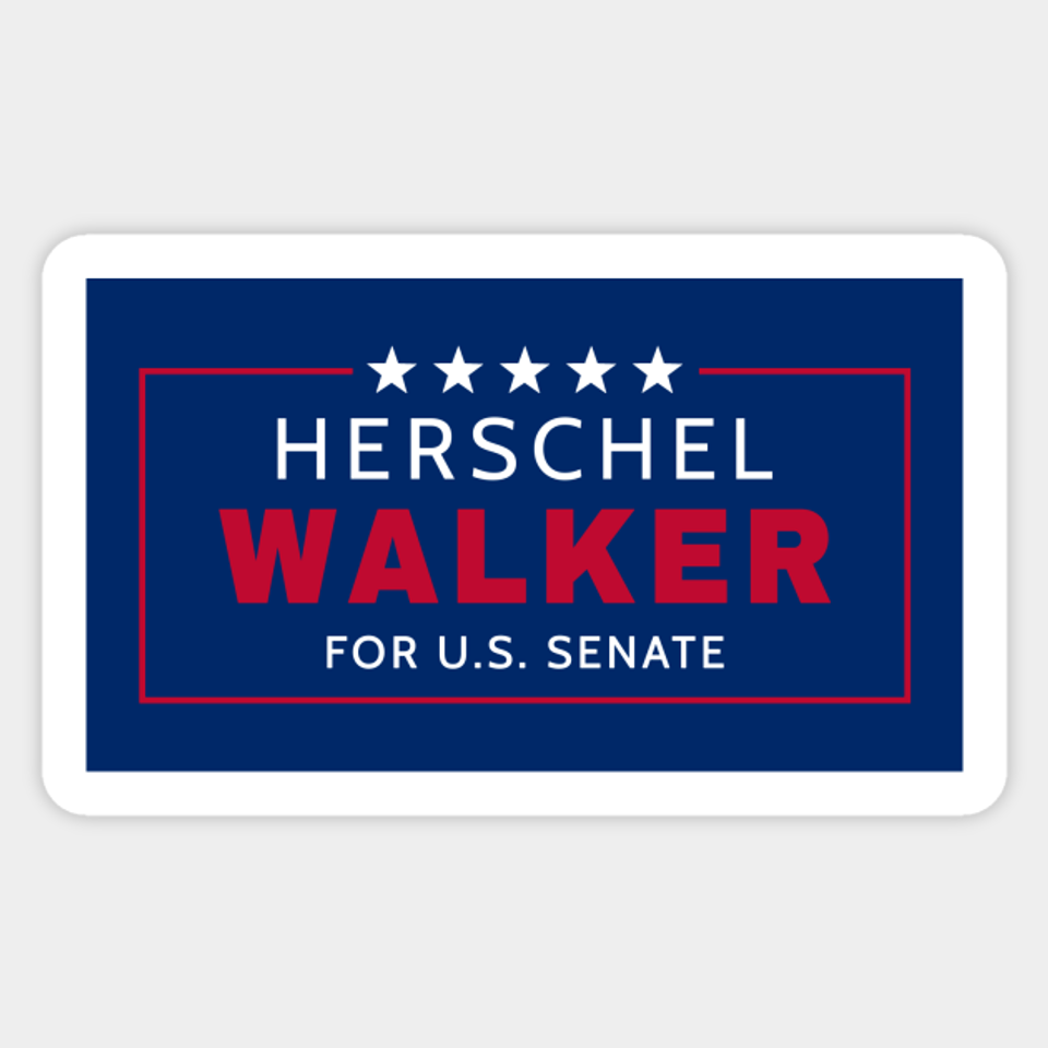 Herschel Walker 2022 Senate Election Georgia MAGA Republican Senator Walker Blue - 2022 Elections - Sticker
