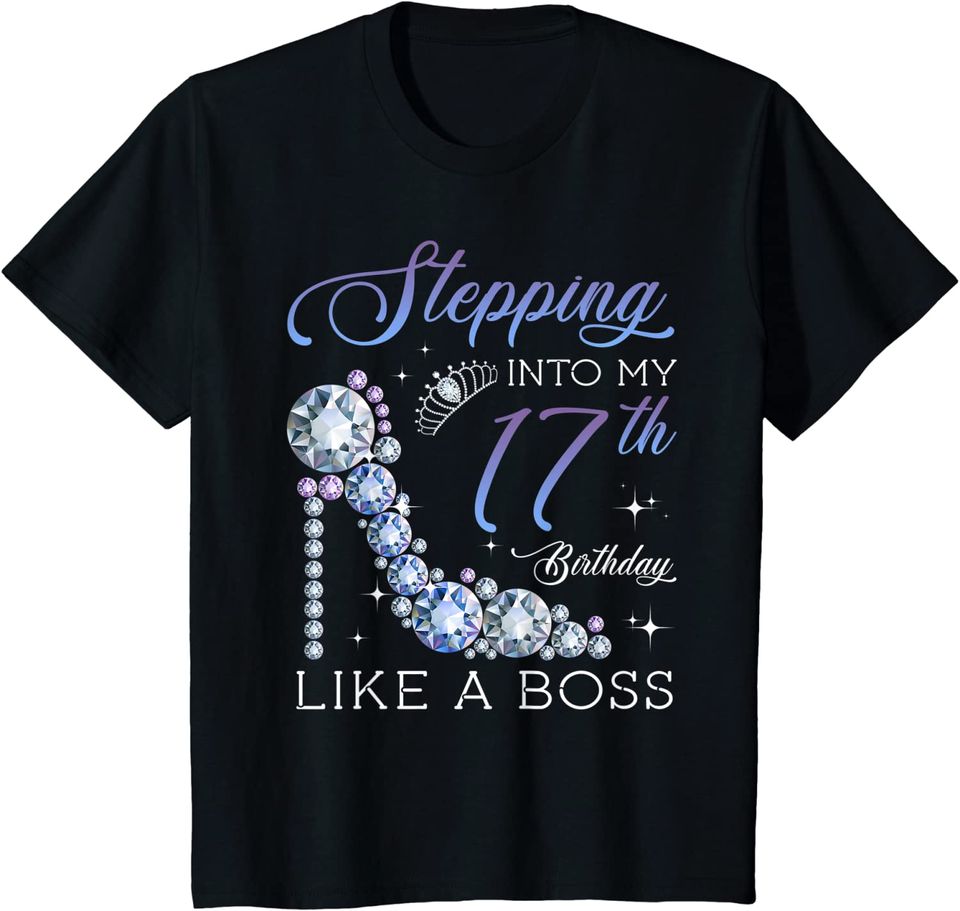 Stepping Into 17th Birthday Born 2003 Gifts 17 Years Old T-Shirt