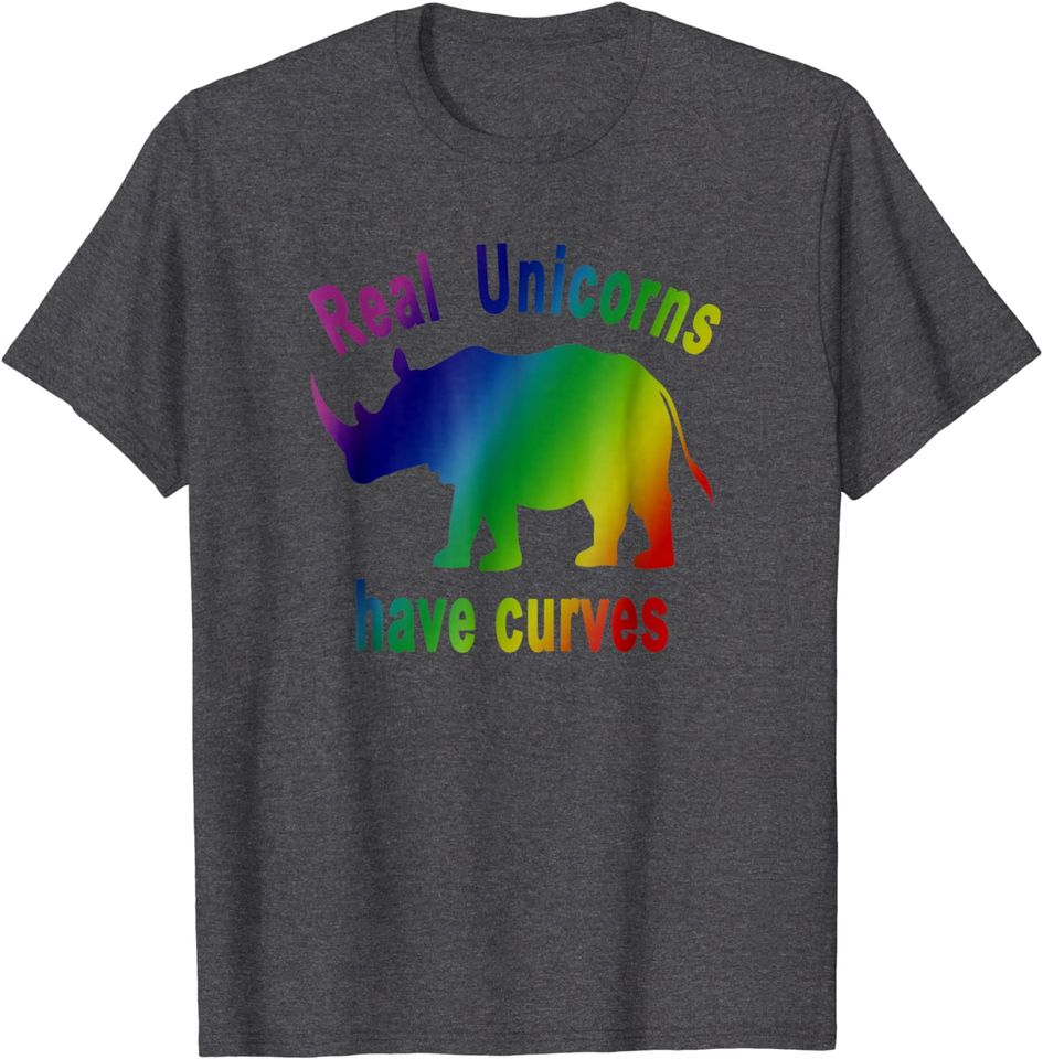 Funny Real Unicorns Have Curves Shirt LGBTQ Pride