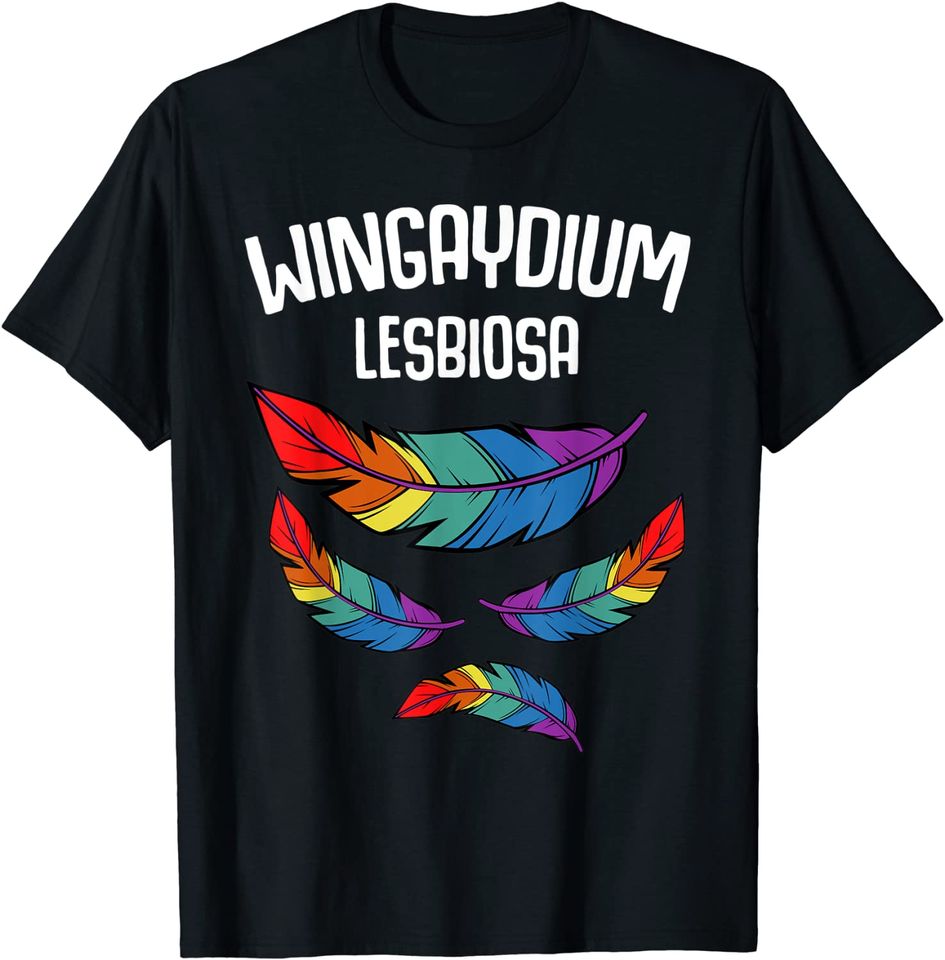 LGBT Pride 2021 Funny Lesbian Love Wingaydium Lesbiosa Gift T-Shirt