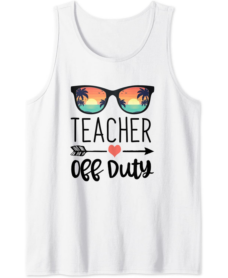 Teacher Design Sunglass Teacher Off Duty Tank Top