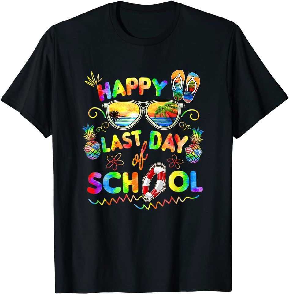 Last Day of School Shirt For Teacher Off Duty Tie and Dye T-Shirt