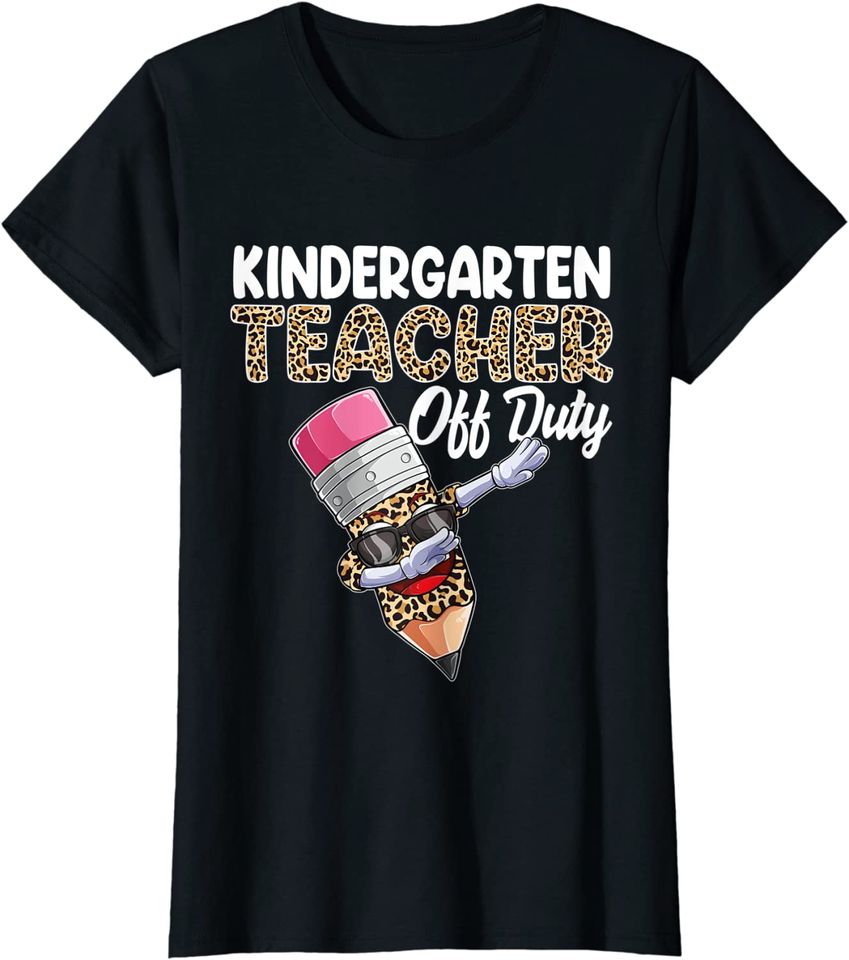 Kindergarten Teacher Off Duty Leopard Print Hoodie