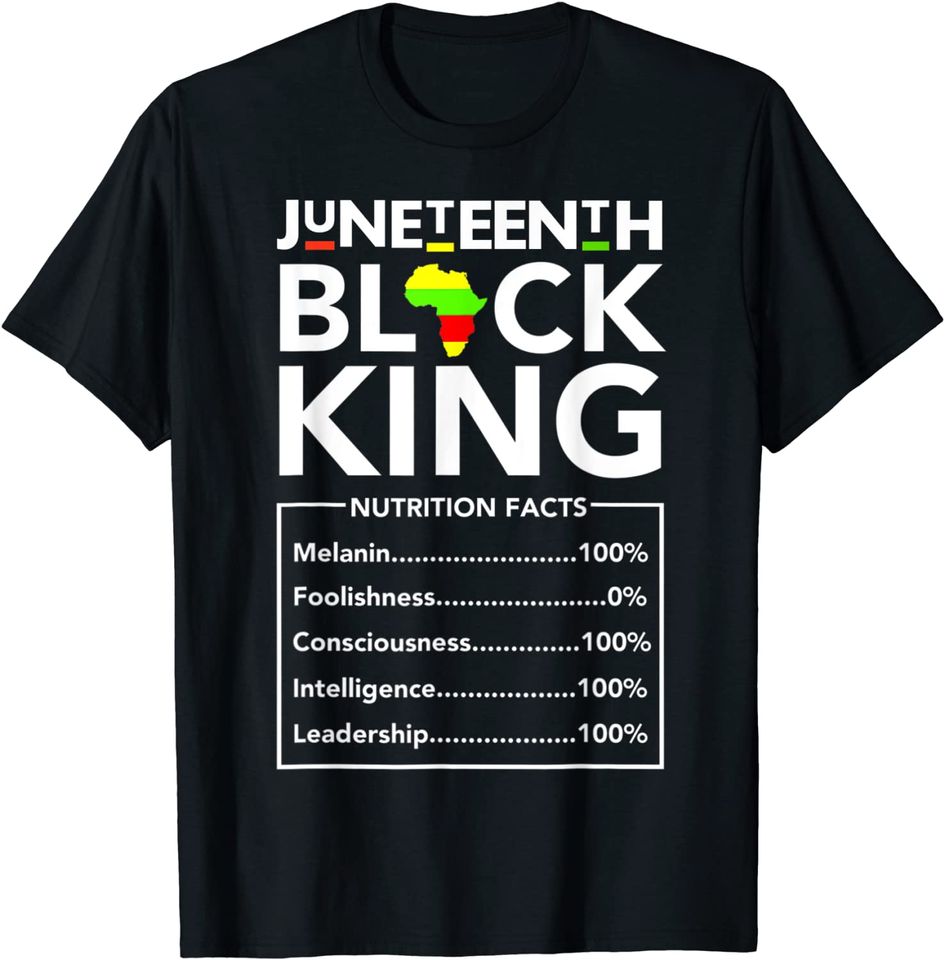 Juneteenth Black King Melanin Dad Fathers Day Men Father Fun T-Shirt