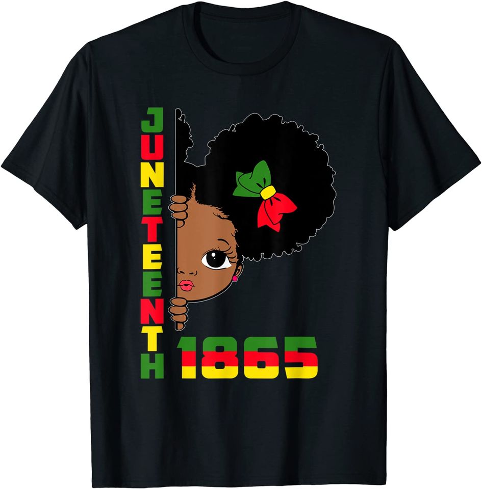 Juneteenth Celebrating 1865 Cute Black Girls Kids T-Shirt