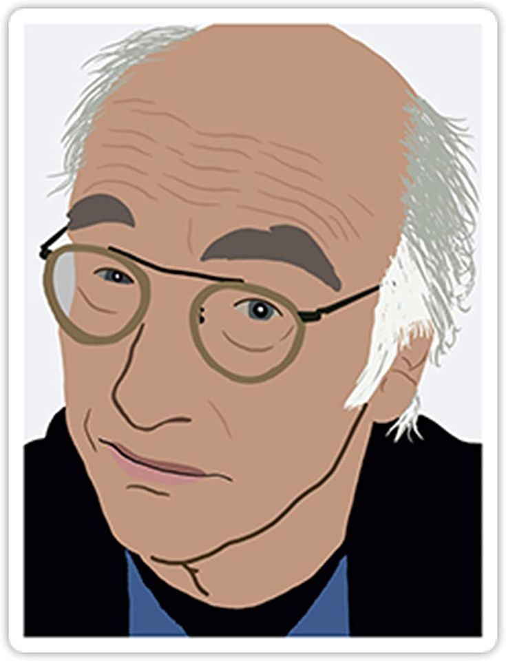 Curb Your Enthusiasm Visage de Larry David Sticker 2"