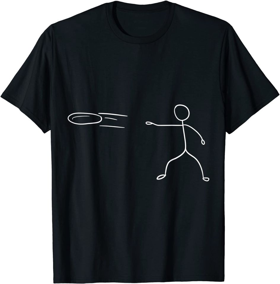 Funny Stickman Disc Golf Player Sports Lover T-Shirt