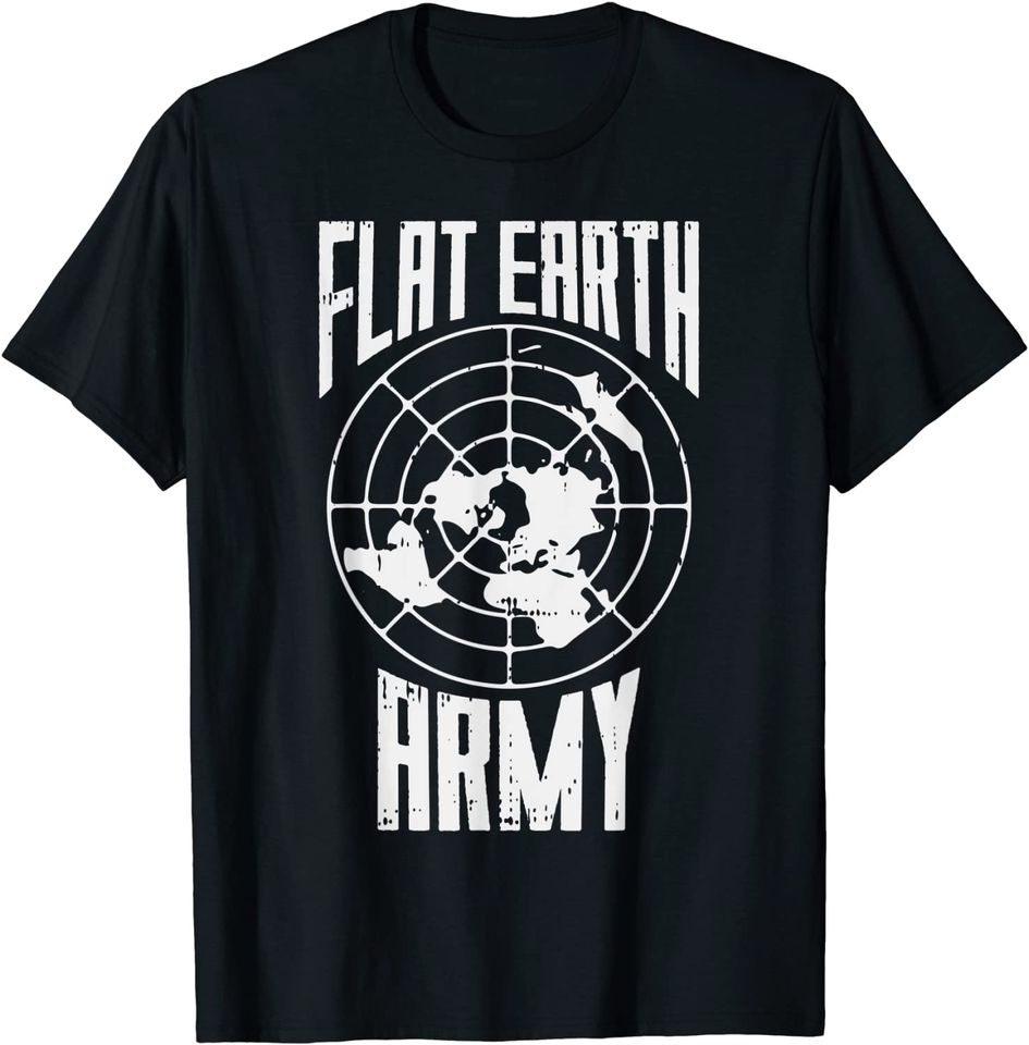 Flat Earth Army Vintage Conspiracy Theory Earthers Gift T-Shirt