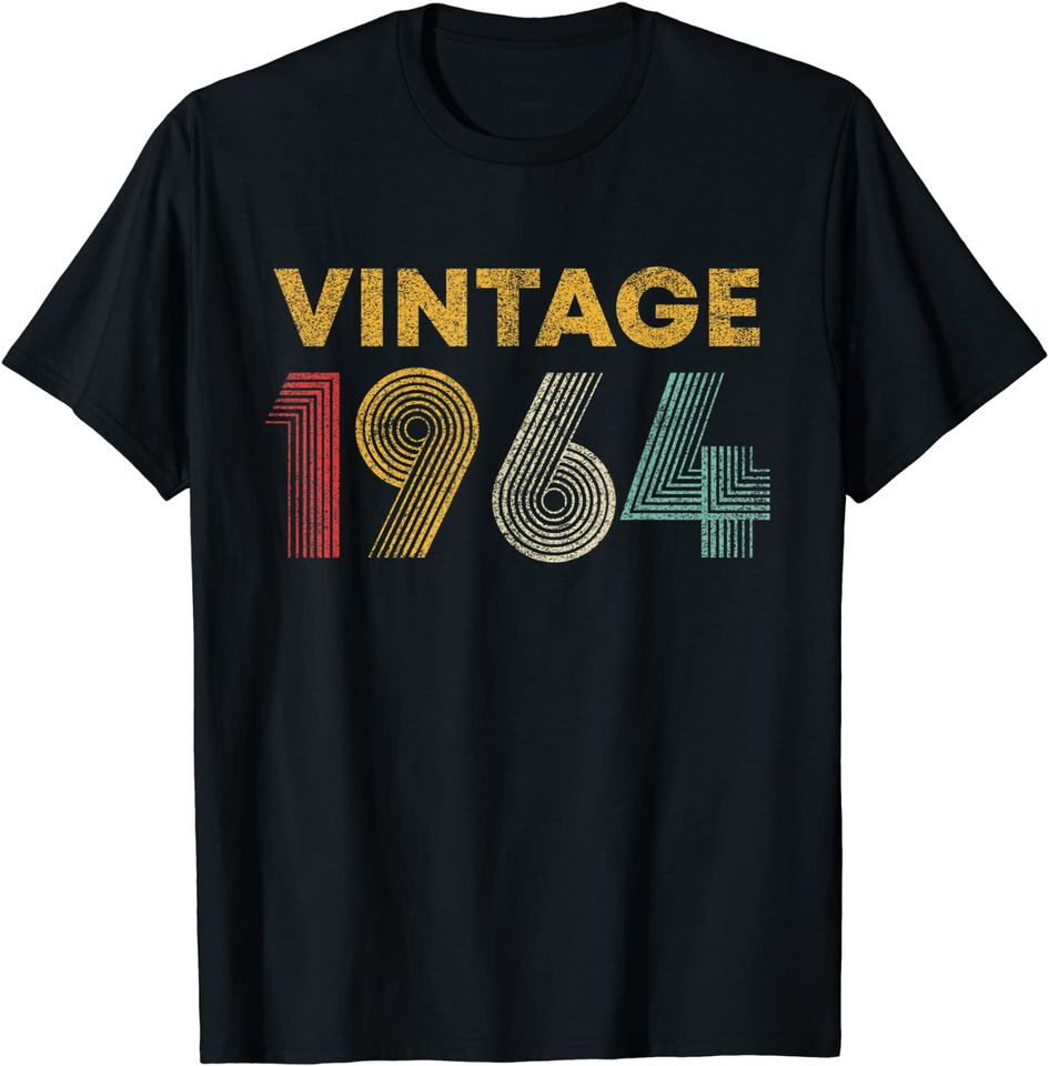 Vintage 1964 57th Birthday Gift Men Women 57 Years Old T-Shirt