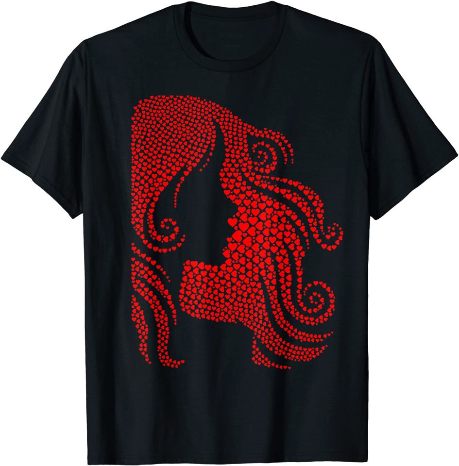 Red Hearts Woman Hair Valentine's Hairdresser Stylist Gift