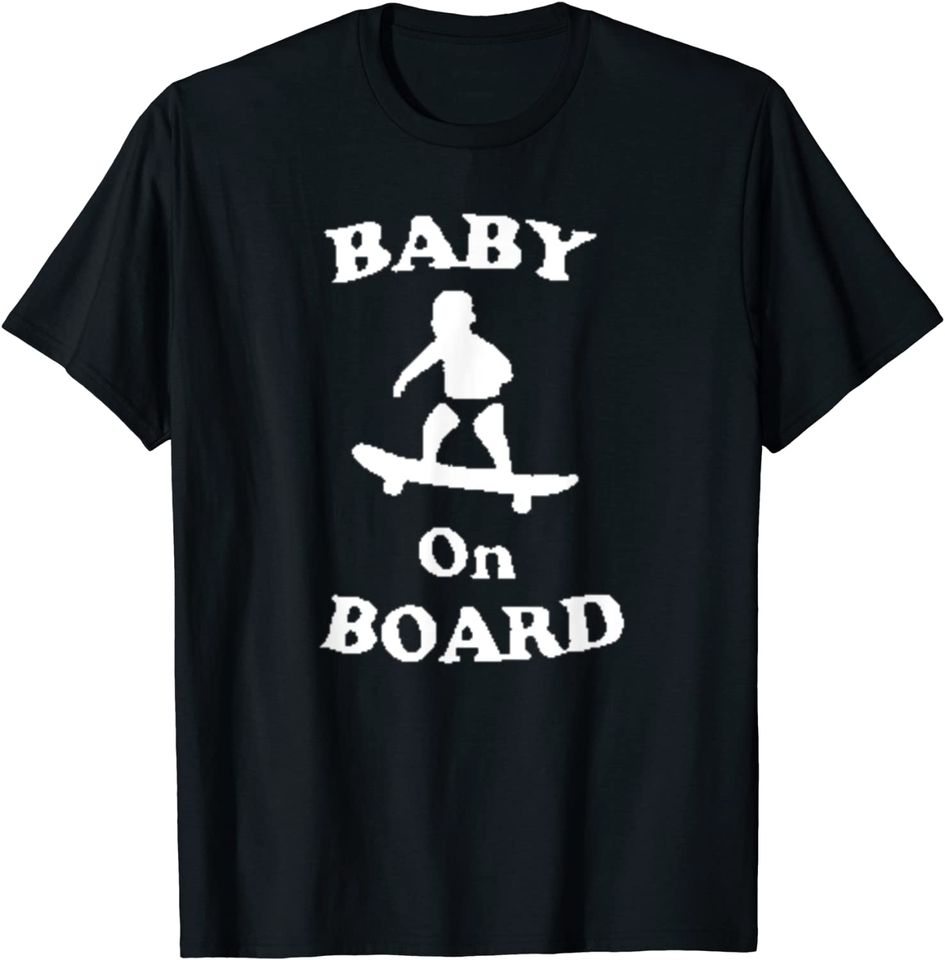 BABY ON BOARD SKATEBOARD SURF Solar Opposites Funny Meme Gag T-Shirt