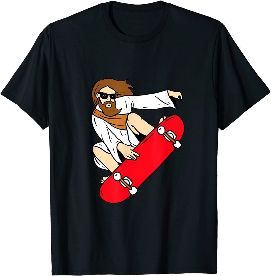 Jesus Riding Skateboard T-Shirt