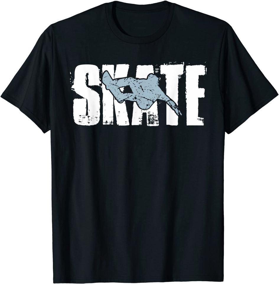 Distress Boys Skateboard Skater Gifts Skateboarding T-Shirt