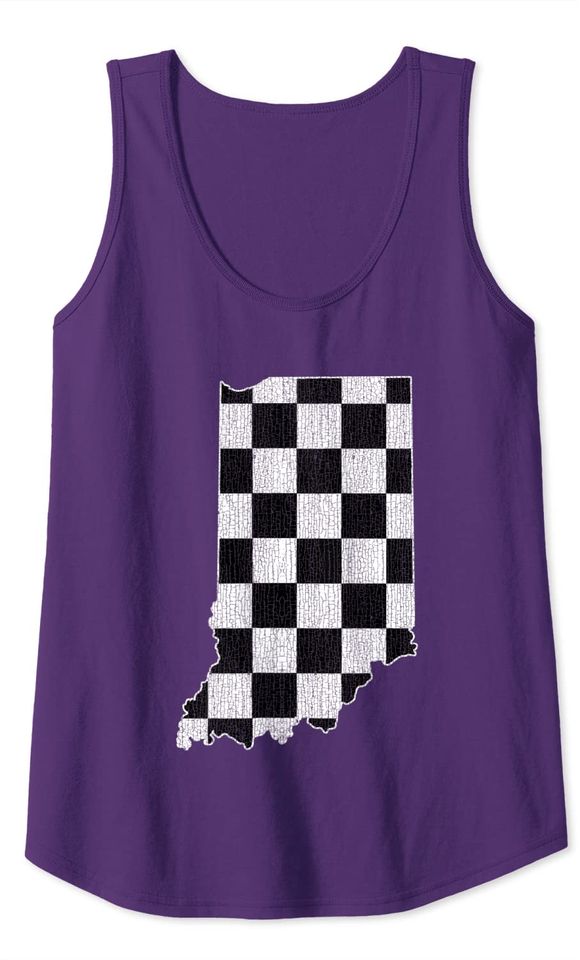 Indiana Race Checked Flag Tank Top