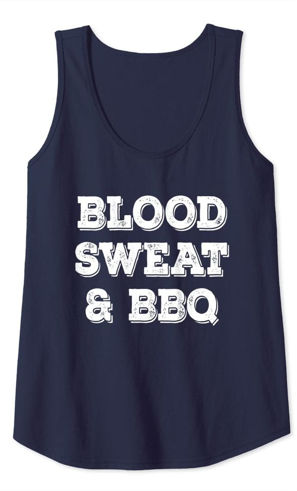 Blood Sweat & BBQ Funny Barbecue Tank Top