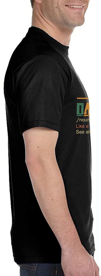 Mens The Dadalorian Like A Dad Just Way Cooler T-Shirt Fathers Gift Colorful Vintage Letter Print Tee Shirt
