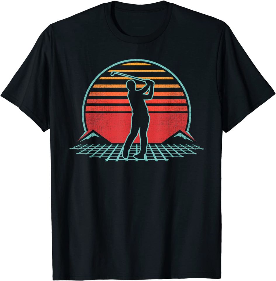 Golf Retro Vintage 70s 80s Style Golfer Player Gift T-Shirt