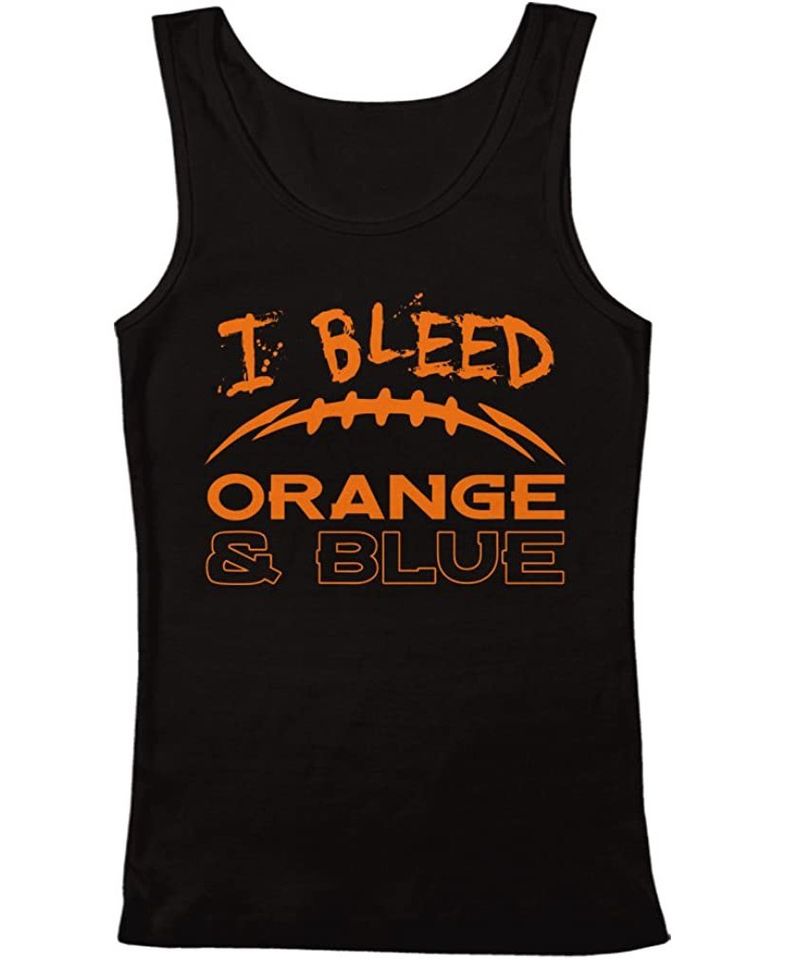 Denver Football I Bleed Orange and Blue Men's Tank Top