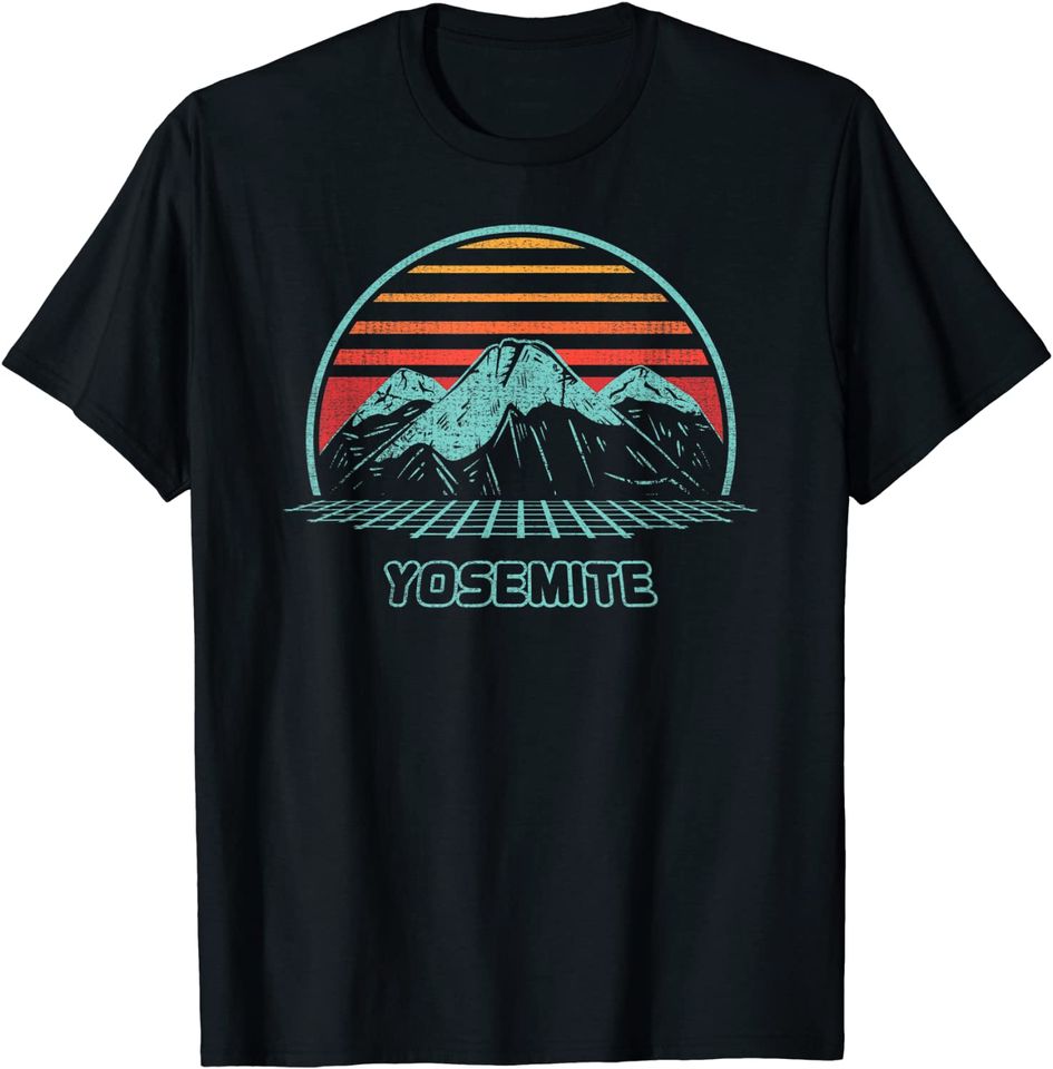 Yosemite Retro National Park Hiking Vintage 80s Style T Shirt
