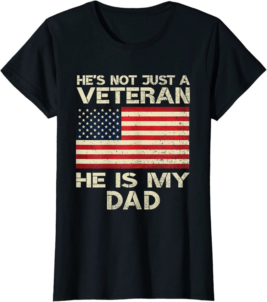 Veterans Day He Is My Dad American Flag Hoodie