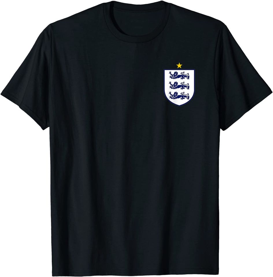 England Three Heraldic Lions Crest Football T-Shirt