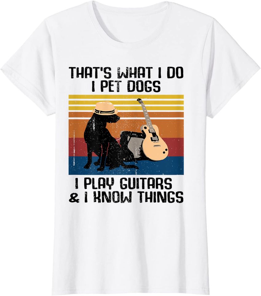 That's What I Do I Pet Dogs funny Guitar  Hoodie
