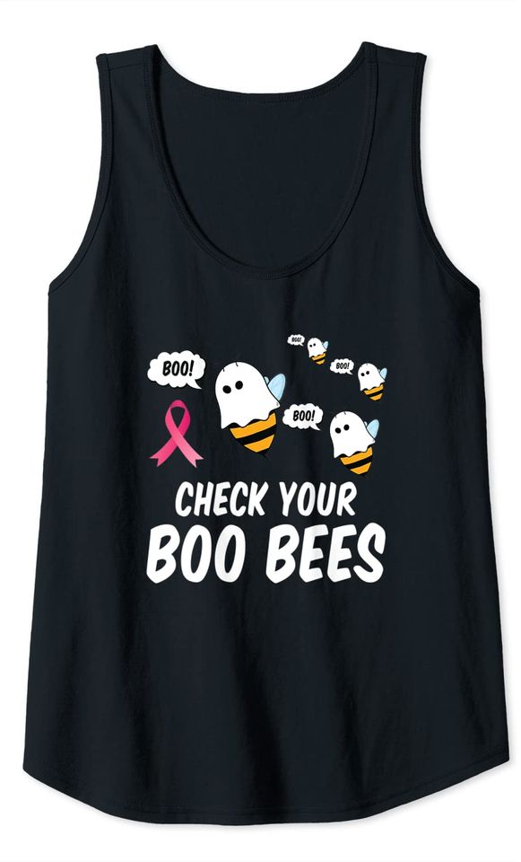 Breast Cancer Fighter Check Your Boo Bees Tank Top