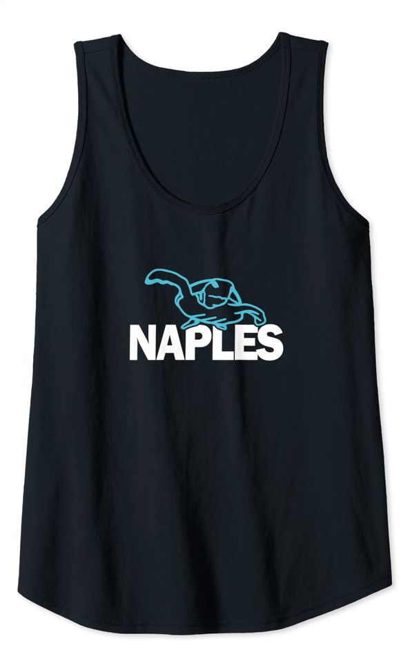 Naples Florida Badass Blue Sea Turtle Tank Top