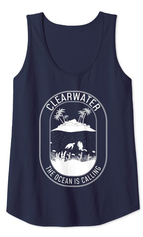 Clearwater Beach Florida Group Vacation Ocean is Calling Tank Top