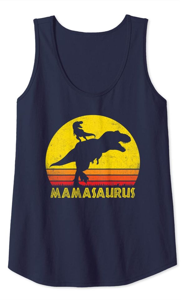 Mamasaurus Dinosaur 1 Kid Mothers Day Gift For Mother Tank Top