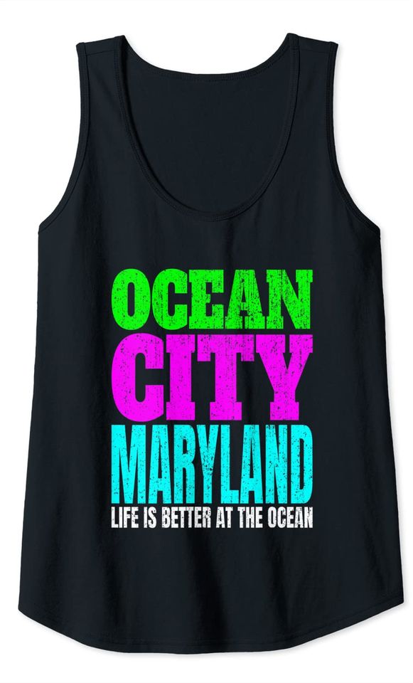 Ocean City Maryland Shirt MD Ocean Vacation Ocean Life Tank Top