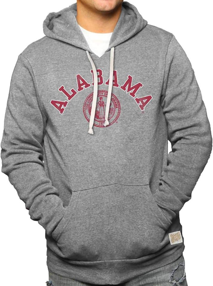 Original Retro Brand College Gray University Seal Hooded Sweatshirt