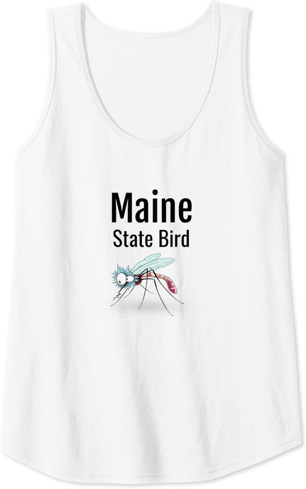 Maine State Bird Funny Mosquito Tank Top