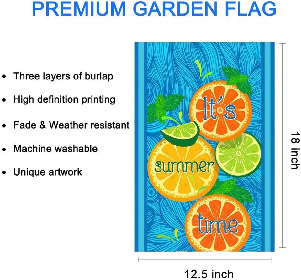 It's Summer Time Garden Flag