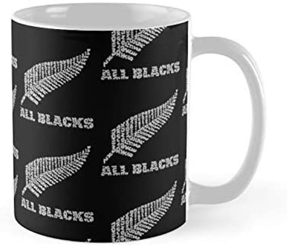 Rugby Team All Black Feather New Zealand Coffee Mug Gift For Friend Lover Mother Father Husband Wife Fans In Mother's Day Father's Day Wedding Anniversary Valentine's Day Birthday