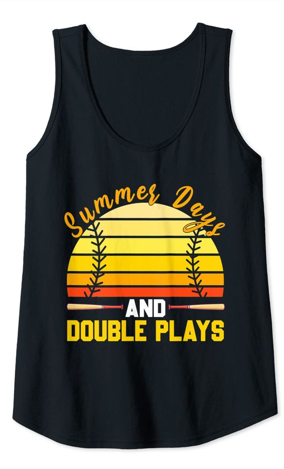 Summer Days And Double Plays Baseball Softball Lover Family Tank Top