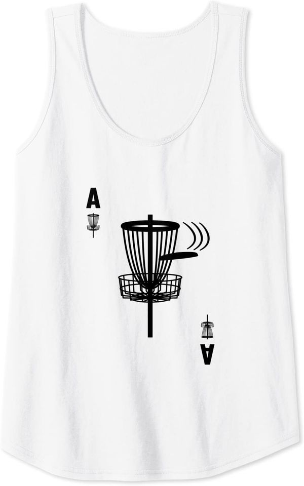 Frisbee Golf Hole In One Ace Card Disc Golf Tank Top