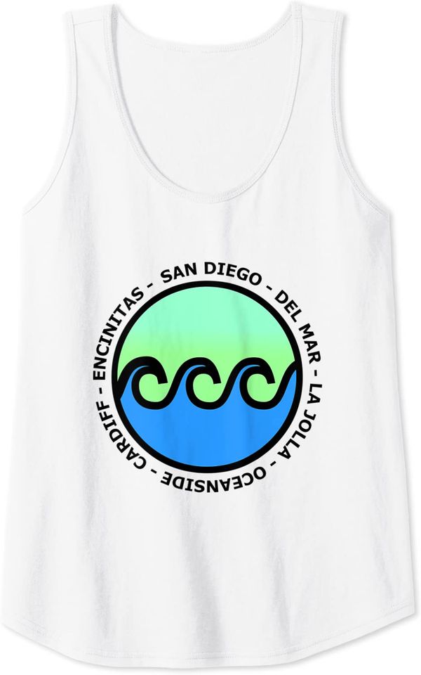 San Diego Surfing Beachwear Surf Beach Lovers California Tank Top